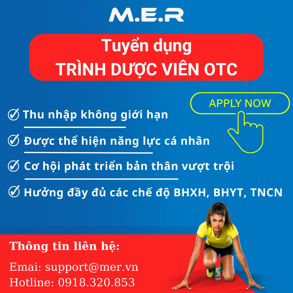 TUYỂN DỤNG TRÌNH DƯỢC VIÊN KÊNH OTC