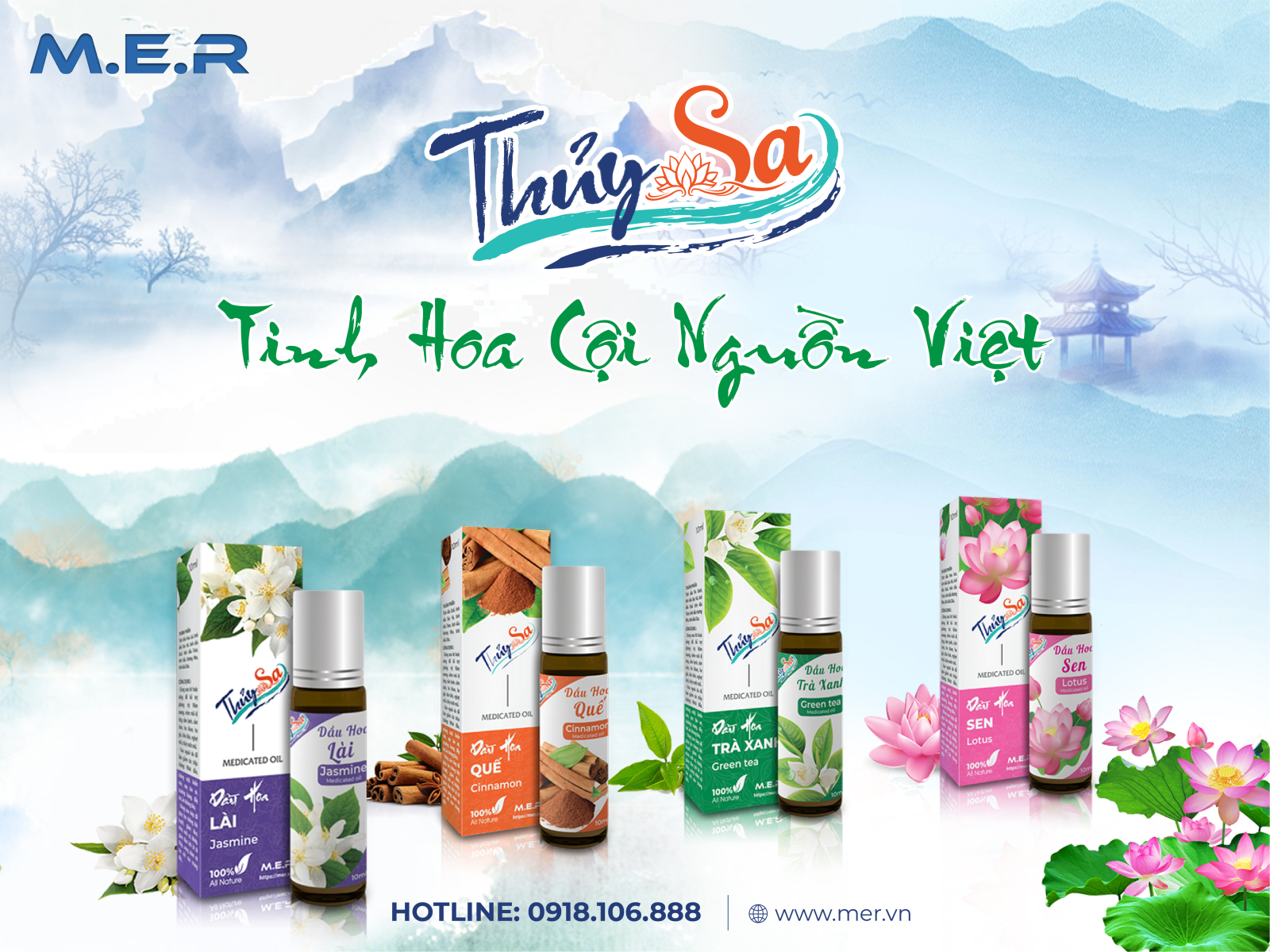 TINH DẦU NÓNG HƯƠNG HOA THỦY SA - TINH HOA CỘI NGUỒN VIỆT