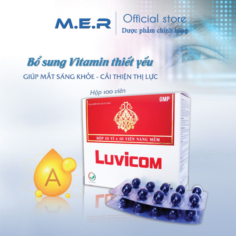 Viên uống hỗ trợ bổ mắt, tăng cường thị lực Luvicom | M.E.R COMPANY LIMITED