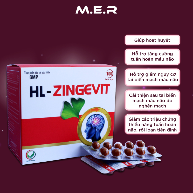 Viên uống HL-ZINGEVIT họat huyết dưỡng não | M.E.R COMPANY LIMITED