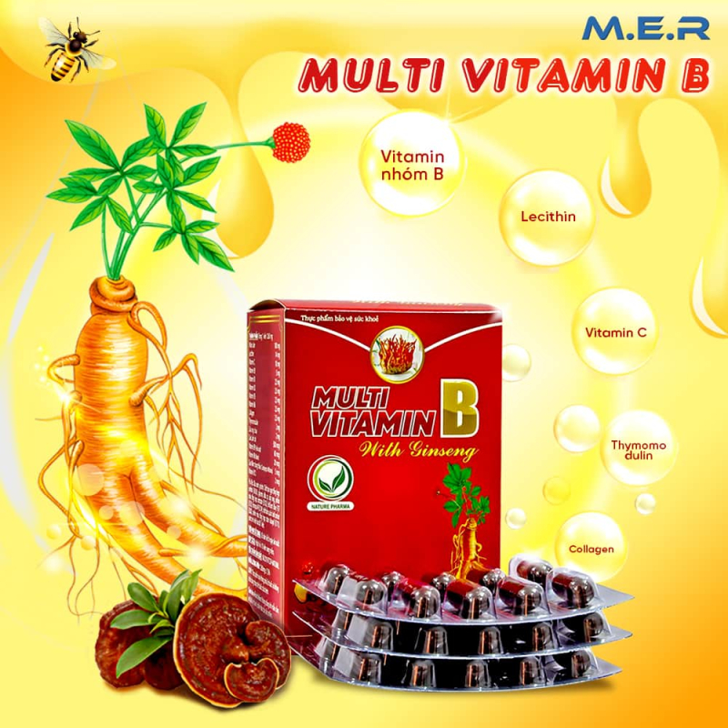 MULTI VITAMIN B WITH GS bổ sung vitamin nhóm B và khoáng chất | M.E.R COMPANY LIMITED