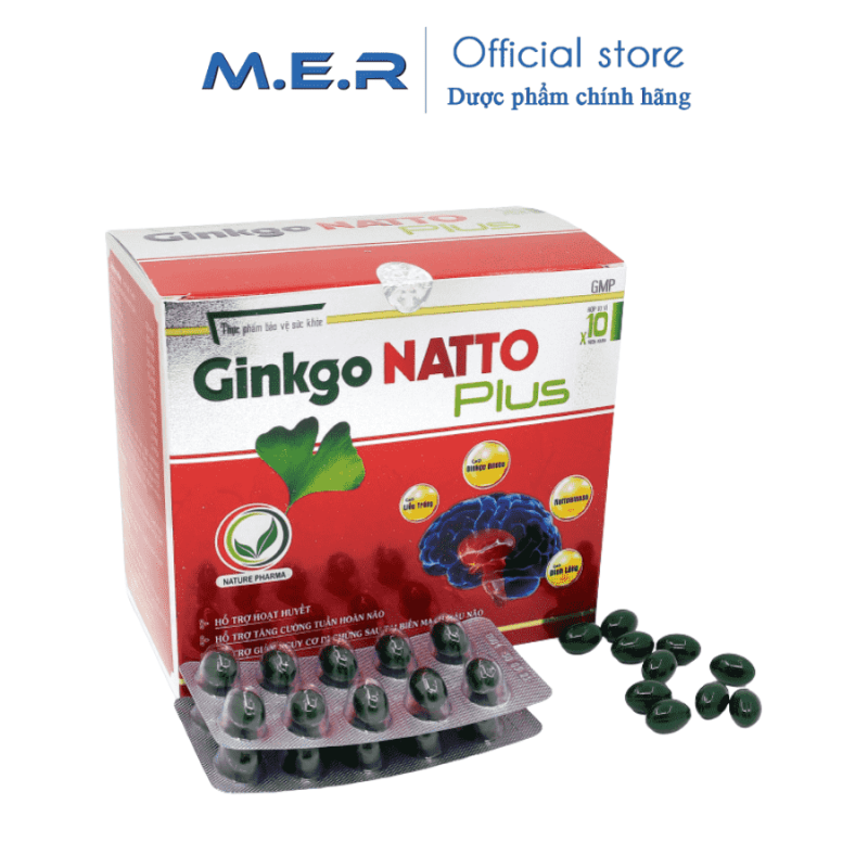 TPBVSK Hoạt Huyết Dưỡng Não Ginkgo Natto Plus ( Hộp 100 viên ) | M.E.R COMPANY LIMITED