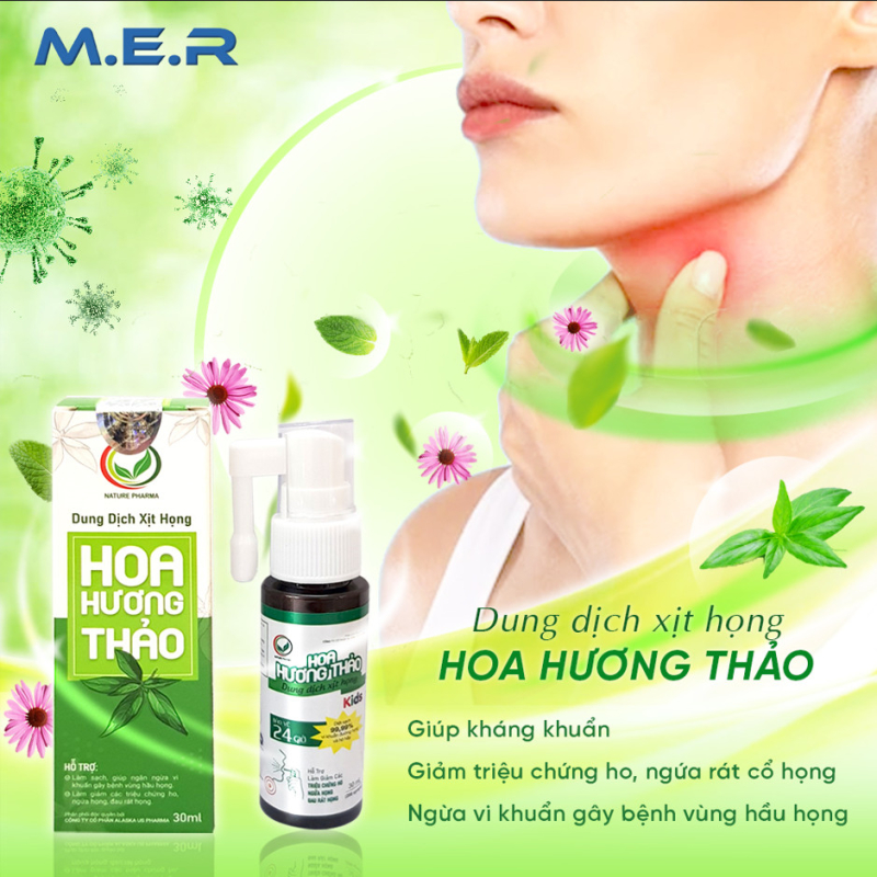 Dung dịch xịt họng Hoa Hương Thảo | M.E.R COMPANY LIMITED