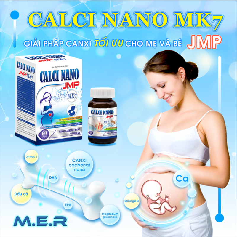 Viên uống Calci Nano JMP MK7 bổ sung canxi cho phụ nữ mang thai | M.E.R COMPANY LIMITED