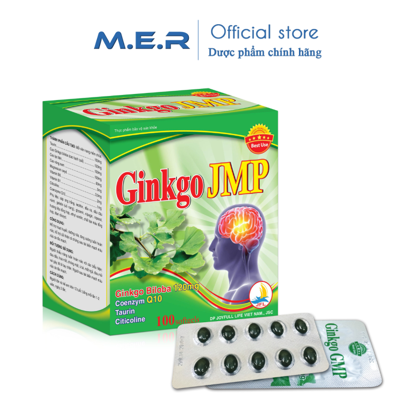 Viên uống  GINKGO JMP tăng cường tuần hoàn não | M.E.R COMPANY LIMITED