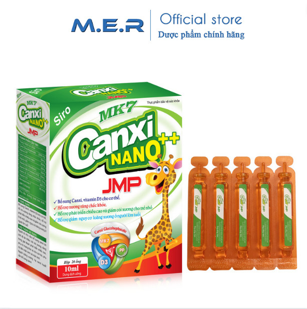 Siro CANXI NANO MK7 SIRO ++ JMP - bổ sung canxi cho trẻ phát triển chiều cao | M.E.R COMPANY LIMITED