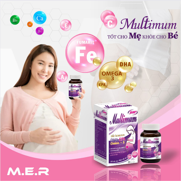 Viên uống MULTIMUM JMP bổ sung Vitamin cho phụ nữ mang thai | M.E.R COMPANY LIMITED