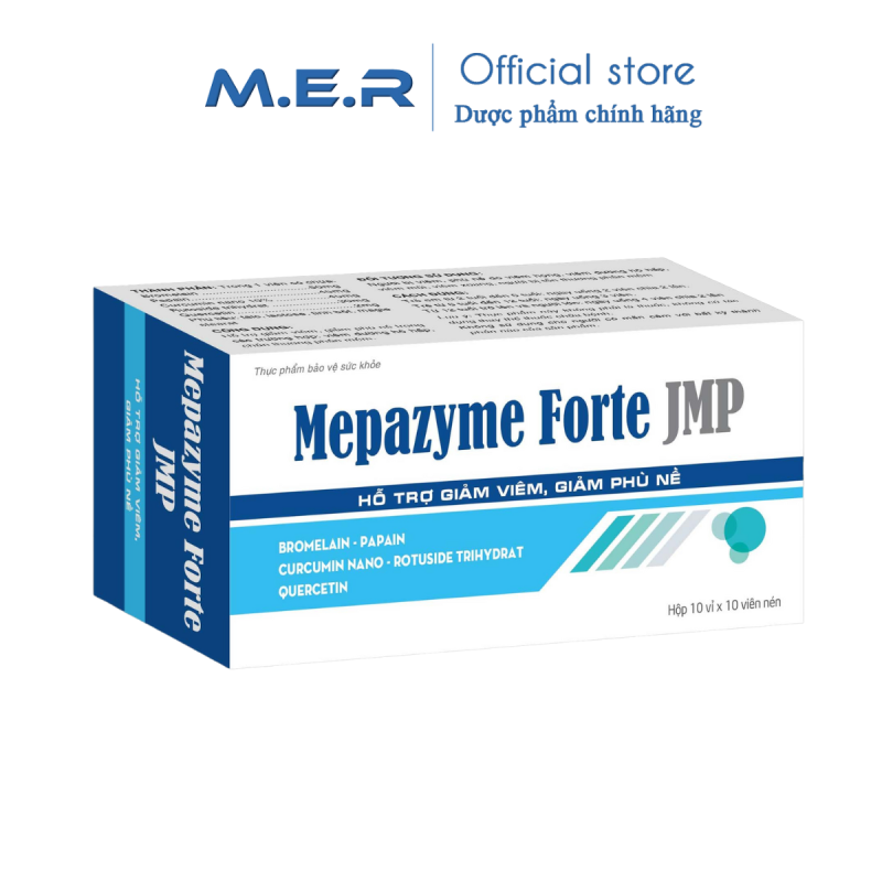 Viên uống MEPAZYM FORTE JMP hỗ trợ giảm viêm, giảm phù nề | M.E.R COMPANY LIMITED