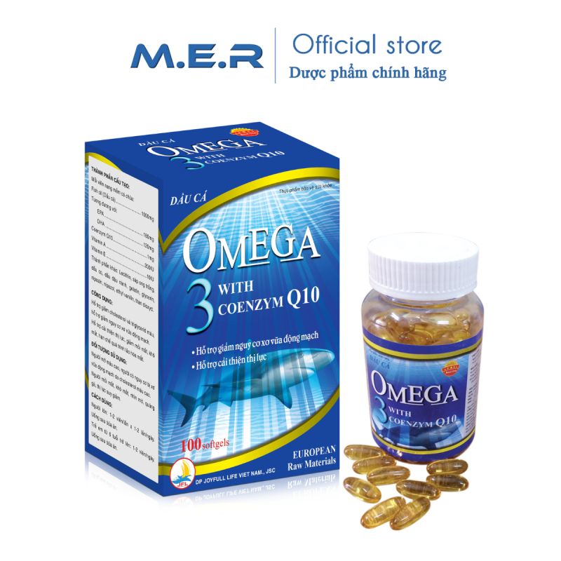 Viên dầu cá Omega3 With Coenzym Q10 (xanh) - DP Joyfull Life | M.E.R COMPANY LIMITED